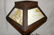 77: Mission Oak Slag Glass Lamp Arts & Crafts - 2