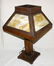 77: Mission Oak Slag Glass Lamp Arts & Crafts - 3