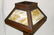 77: Mission Oak Slag Glass Lamp Arts & Crafts - 4