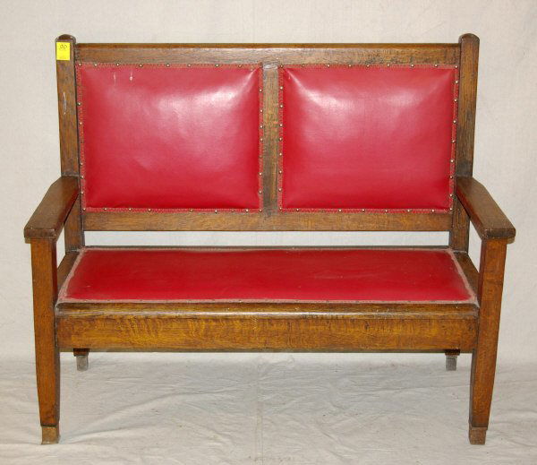 100 Barber Shop Oak Bench