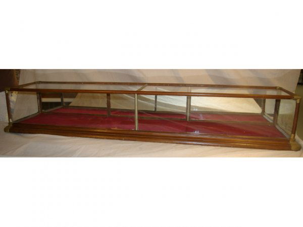 Country Store Display Case: Mirrored Back Display Case. Measures 84" Wide x 13" Tall x 18" Deep.