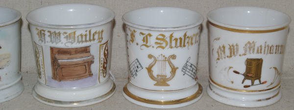 Six Occupational Shaving Mugs Coal Wagon - 2