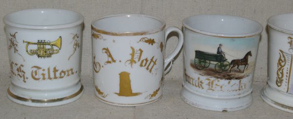 Six Occupational Shaving Mugs Coal Wagon - 3