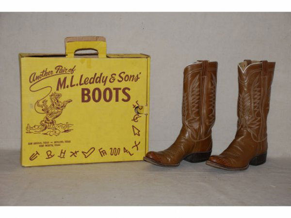 Vintage M L Leddy Ladies Cowboy Boots In Box Apr 19 08 Burley Auction Group In Tx Vintage M L Leddy Ladies Cowboy Boots In Box Apr 19 08 Burley Auction Group In Tx