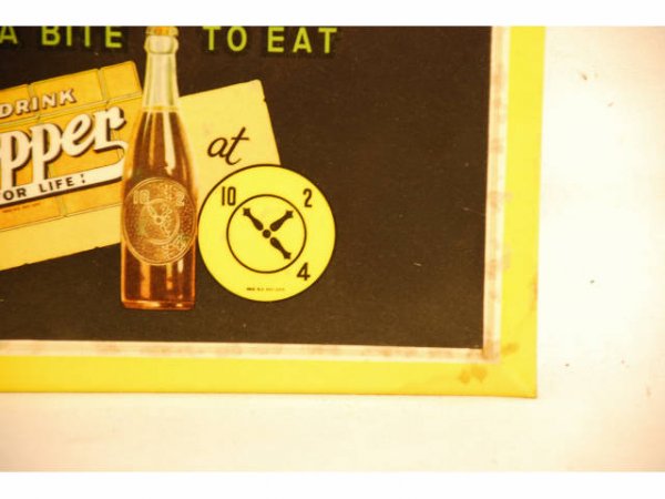 1940s Celluloid Dr Pepper Thank You Store Sign - 3