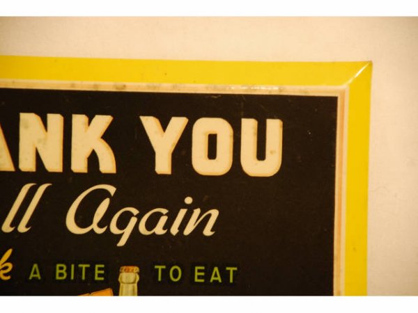 1940s Celluloid Dr Pepper Thank You Store Sign - 4