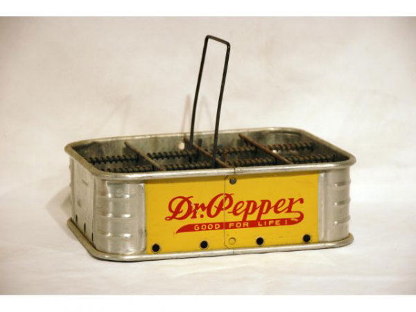 1930s Dr Pepper Aluminum 12 Bottle Carrier: Vintage Aluminum Dr Pepper 12 Pack Carrier