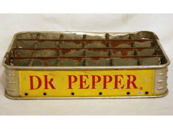 Dr Pepper 24 Pack Metal Bottle Carrier: Dr Pepper 24 Pack Metal Carrier. Measures 17" Wide x 12" Deep x 4" Tall.