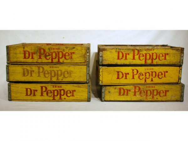 6 Dr Pepper Bottle Carrier Crates Texas: 6 Dr Pepper Crates. Marked New Mexico & Texas.
