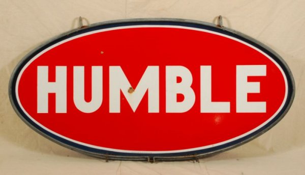 Humble Double Sided Porcelain Sign In Frame