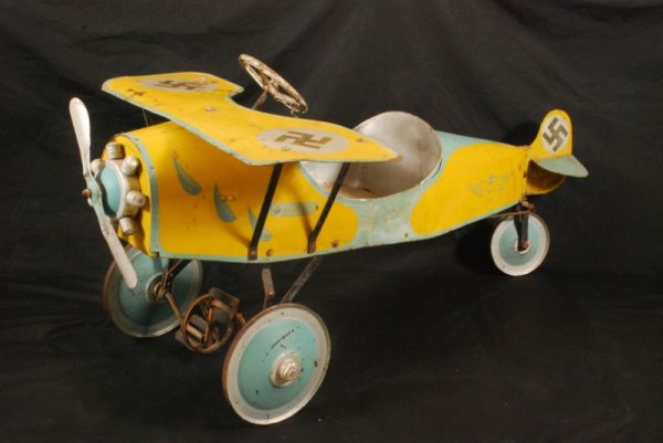 408: Antique Airplane Pedal Car German WW II Toy