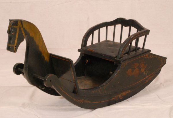 Child's Rocking Horse Chair: Measures 21" X 40" (P978.101.243A)