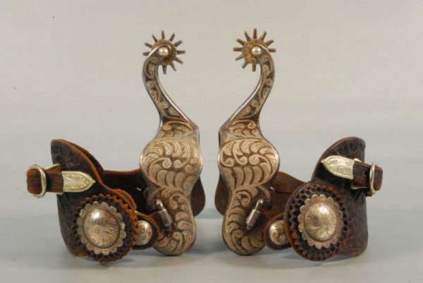 Ornate Pair of Spurs: Pair of Spurs.