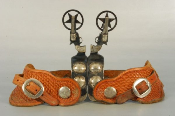 Carl Hall Pistol Shank Spurs: Pistol Shank Spurs