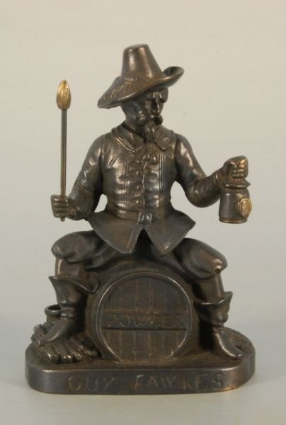 Guy Fawkes Man On Powder Keg Match Holder: Guy Fawkes Man On Powder Keg Match Holder / Candle Holder