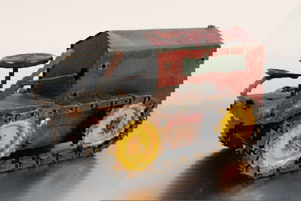 Early Structo Wind-Up Tractor Toy: Measures 8-1/4 L."