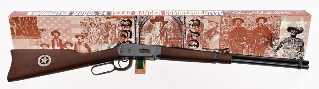 Winchester Model 94 Texas Ranger Commemorative SRC: *S/N RA1812. Excellent condition, with original box. Blue finish 20" barrel and receiver.