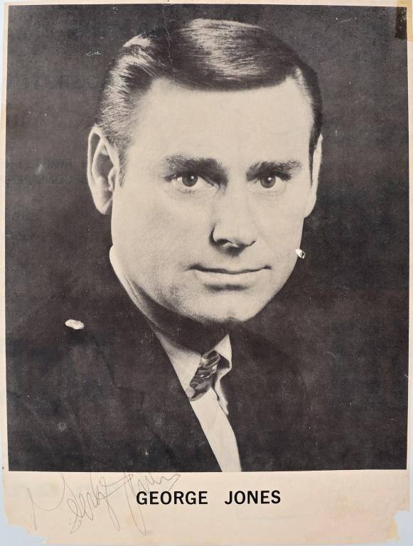 George Jones Signed Head Shot Promo Photo (1 of 3)
