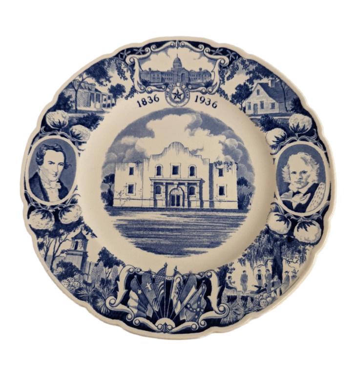 The Alamo Texas Centennial Plate 1836-1936: The Alamo Texas Centennial Plate 1836-1936