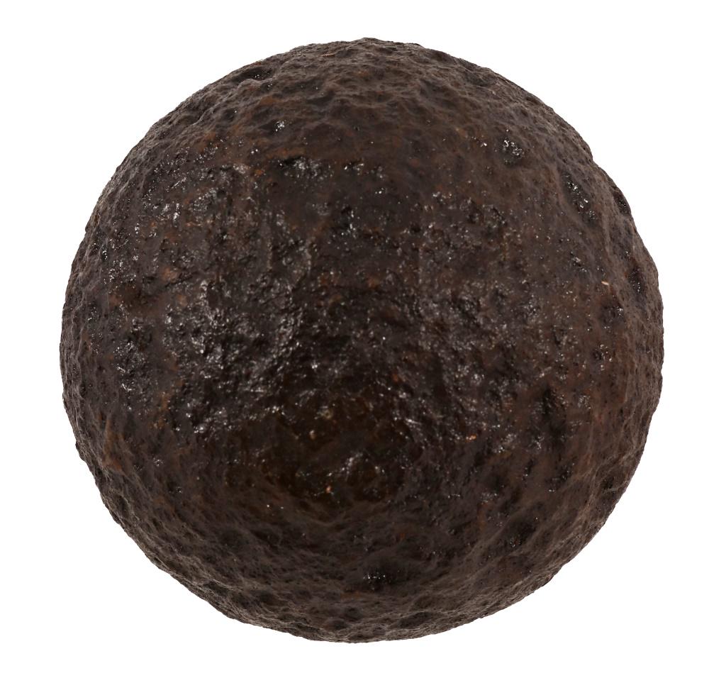 Texas Confederate Cannonball 12 Pound Brazoria Co.: 12-pounder. Excavated from Confederate site, Camp Jones Creek (local name), on private property in Brazoria Co., Texas. Provenance: Obtained from the finder.