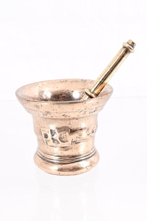 Antique Mortar & Pestle: Approx. 3-1/2"