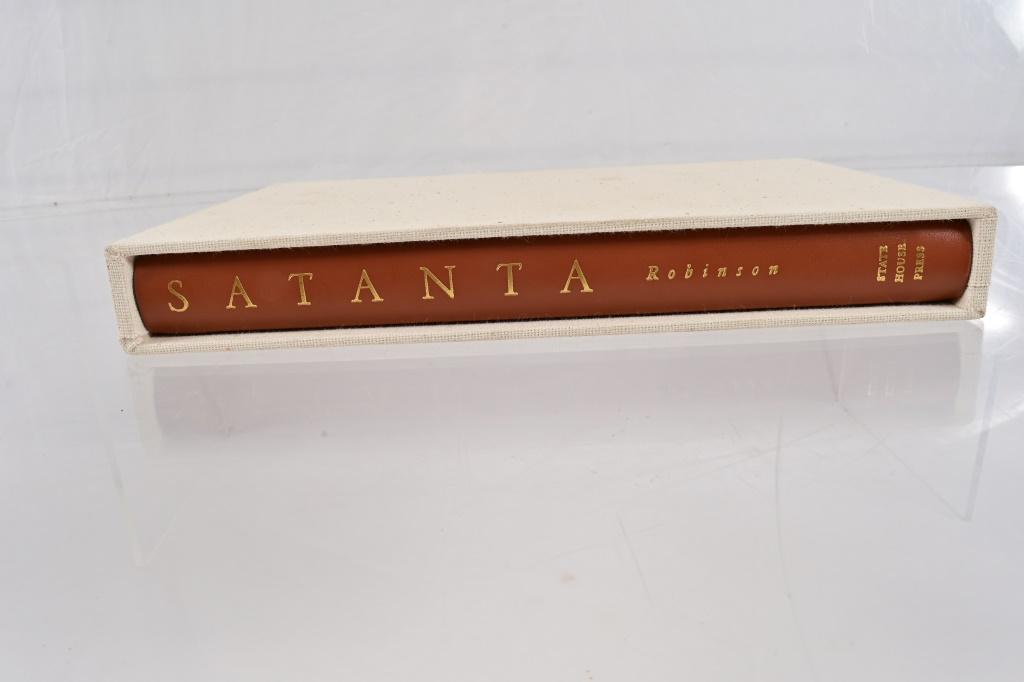 "Satanta" Special Signed Limited Edition Book: Special First Edition 39/50, signed by author Charles M. Robinson III. Published by State House Press, Austin Texas