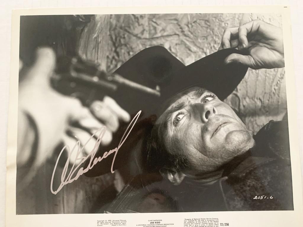 Joe Kidd Clint Eastwood Signed Photo: Joe Kidd Clint Eastwood signed photo. Measures 8 x 10 inches. Joe Kidd is a 1972 American Western film in Panavision starring Clint Eastwood and Robert Duvall, written by Elmore Leonard and directed b