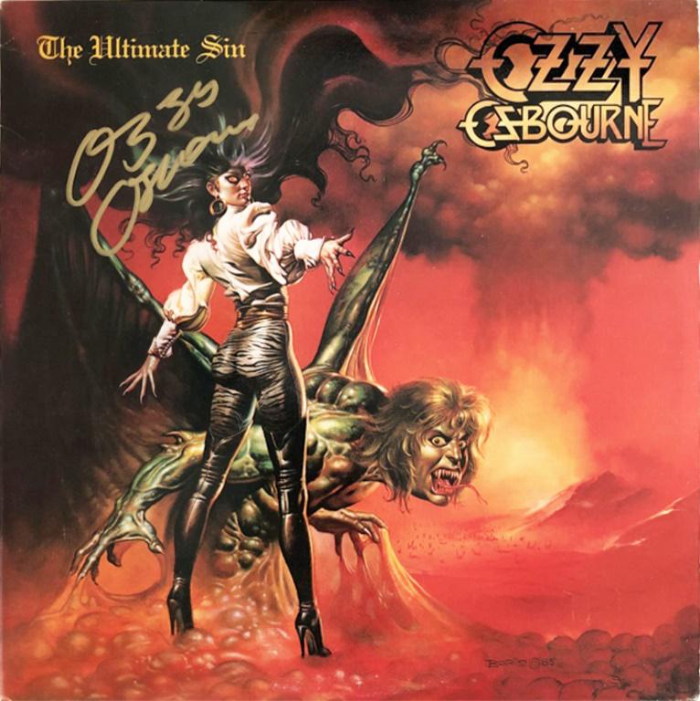 Ozzy Osbourne The Ultimate Sin Signed Album