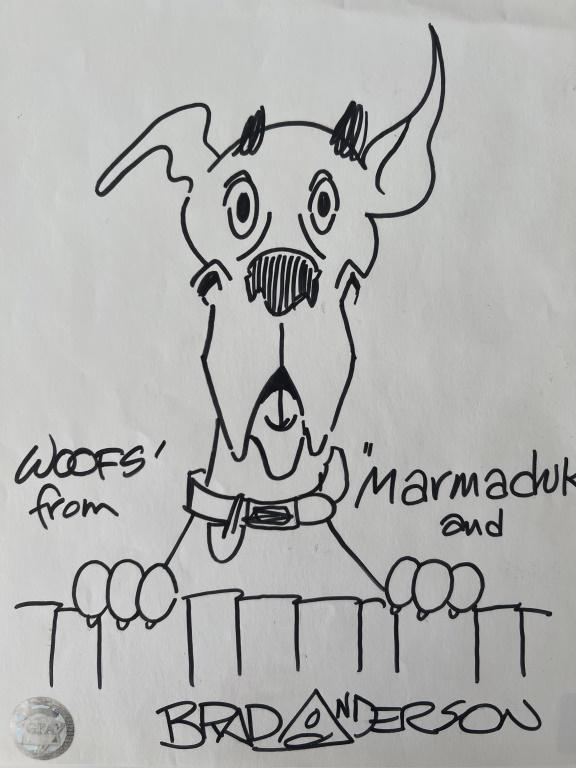 Marmaduke Brad Anderson Hand Drawn Signed Sketch (1 of 6)