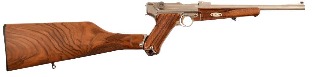 John Martz Luger American Eagle Carbine 9mm: * Custom built American Eagle Luger 9mm carbine by John Martz. 12" barrel. SN MSTR. Modern