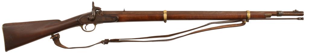Cook & Brother Rifle Alabama Contract 1862: New Orleans marked side plate dated 1862 serial no. 1869 marked on plate and barrel, with Confederate flag, Alabama contract with Rare Alabama bayonet. Rare early Confederate rifle. Only a few thousan