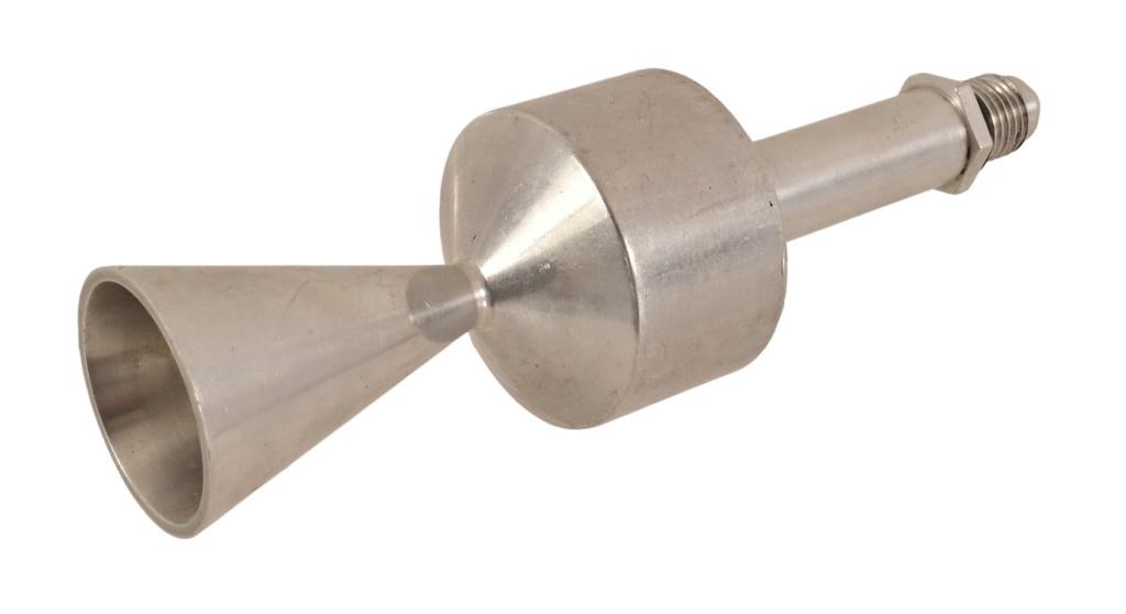 NASA Hand-Held Self Maneuvering Unit Part: Propulsion nozzle from the Hand-Held Self Maneuvering Unit designed by Harold Iver Johnson. Used in the Gemini & Apollo space programs. Measures 1.5" x 5" Provenance: From the estate of NASA engineer 