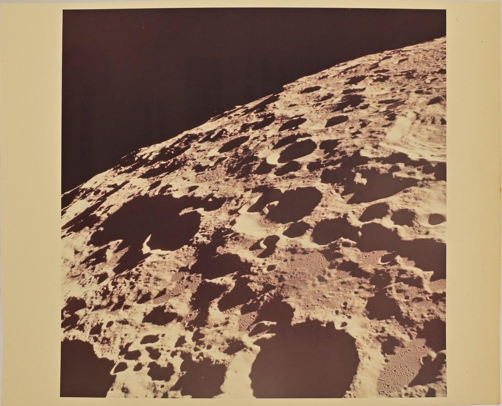 NASA Apollo 11 Moon Photo: NASA Official AS11-44-6608 Kodak photo 8" x 10". The rough terrain in this photograph is typical of the farside of the moon. This lunar picture was taken from the Apollo 11 spacecraft during the lunar