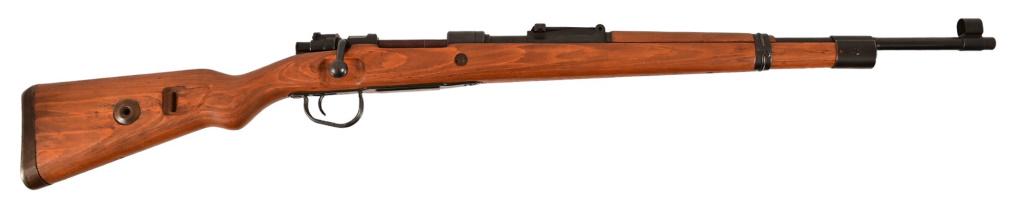 Nazi Ceskoslovenska K98 German Mauser 8mm: S/N 70055, manufactured 1944. Multiple Nazi eagle proof marks across rifle. Barrel measures 24". Very nice action and bore.