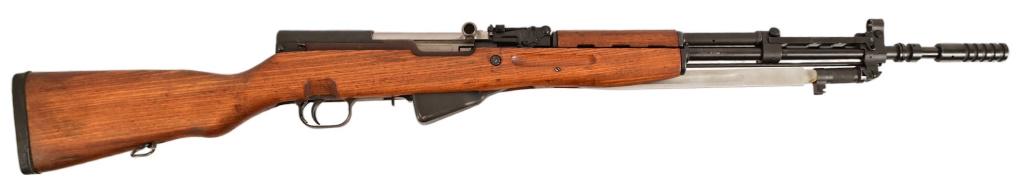 Yugoslavian SKS 7.62x39 Semi Auto Rifle: S/N K389054, with numbers matching bolt and magazine. Model 59/66A1, Imported by C.A.I. 18" barrel with flash suppressor.