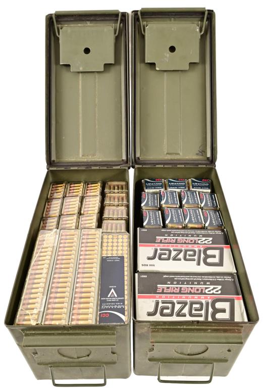 6,100 Rounds .22 LR Ammo: Approx. 4,100 Rd. CCI Mini-Mag .22 LR 40gr. Copper- Plated Round Nose. Approx. 2,000 Rd. Blazer .22 LR 40gr.