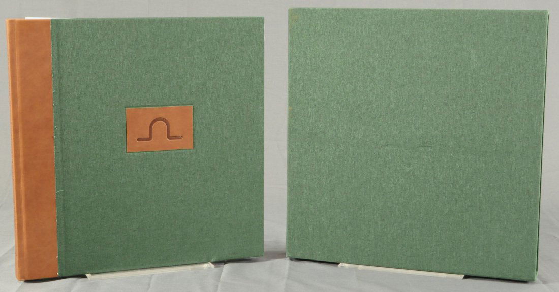 Lonesome Dove Photo Book by Bill Whitliff 1 of 200: Signed By Bill Wittliff. Limited Edition of 200, quarter bound in leather in cloth slipcase. Includes 2 photogravure portraits of Robert Duvall and Augustus McCrae and Tommy Lee Jones as Woodrow F. Ca