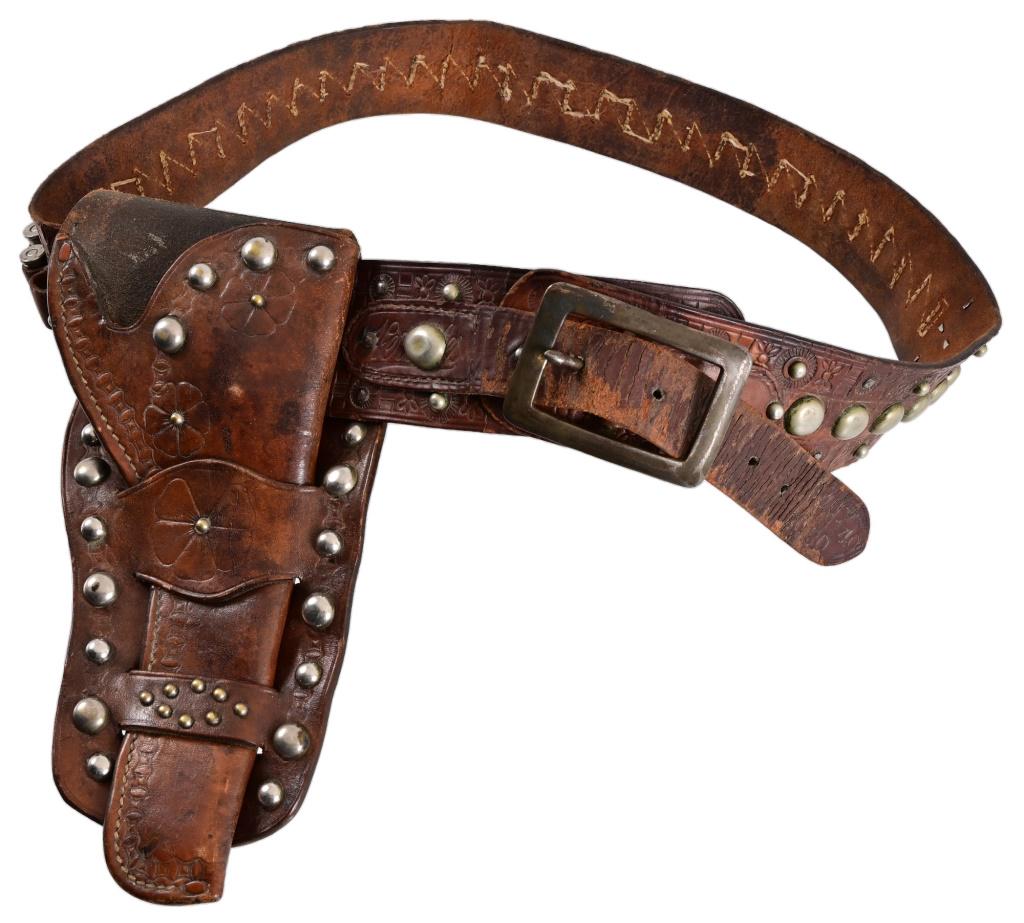 Spotted Hercules Double Loop Holster & Gun Belt: Spotted Hercules Double Loop Holster & Gun Belt