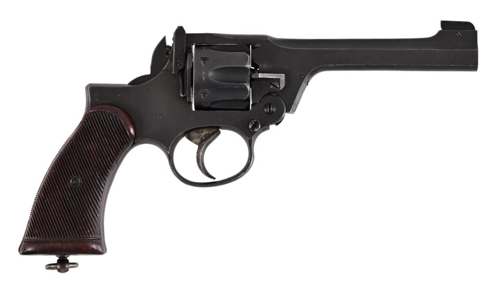 Webley Enfield .38 Revolver: S/N 4645. Good condition, 5" Barrel. Modern.