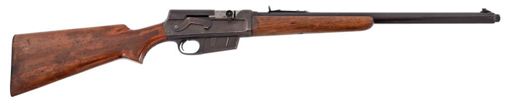 Remington Model 81 WoodsMaster Rifle .30 Rem: SN 1418, shows very early manufacture 1936. Solid functional action, good bore, barrel measures 22". Has been drill/tapped for side-mount scope on receiver. Modern.