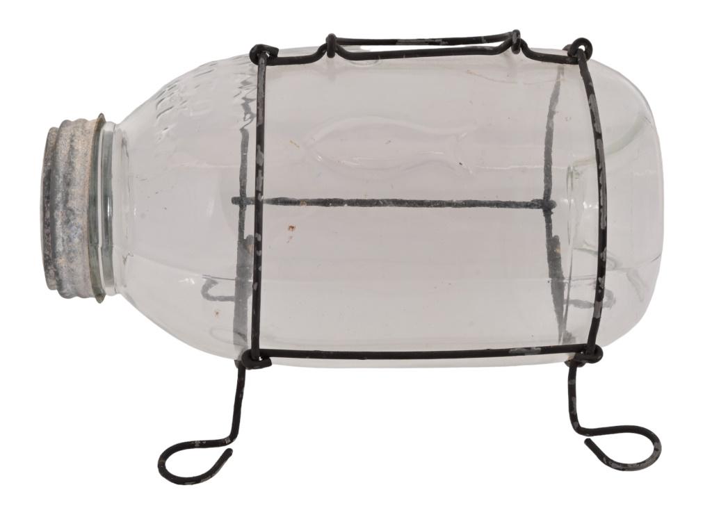 Antique Montana Bait Co. Glass Minnow Bait Trap: Antique Montana Bait Co. Glass Minnow Bait Trap