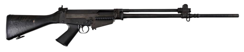 Brazilian IMBEL FNFAL Semi-Auto .308 Rifle: SN 137653. Good working condition but missing fore end. 7.52x51 (.308) 20" barrel. No magazine. Modern.