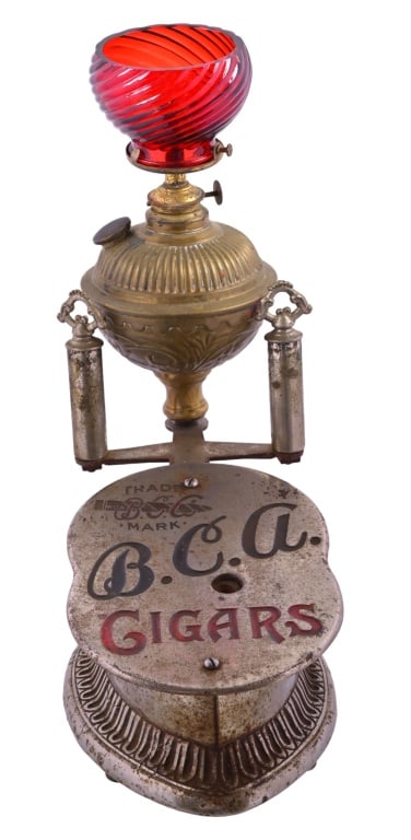 Antique B.C.A. Cigar Cutter Advertising Lamp (1 of 3)