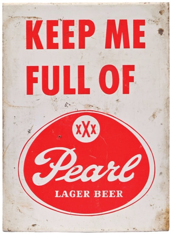 Pearl Beer Tin Sign (1 of 2)