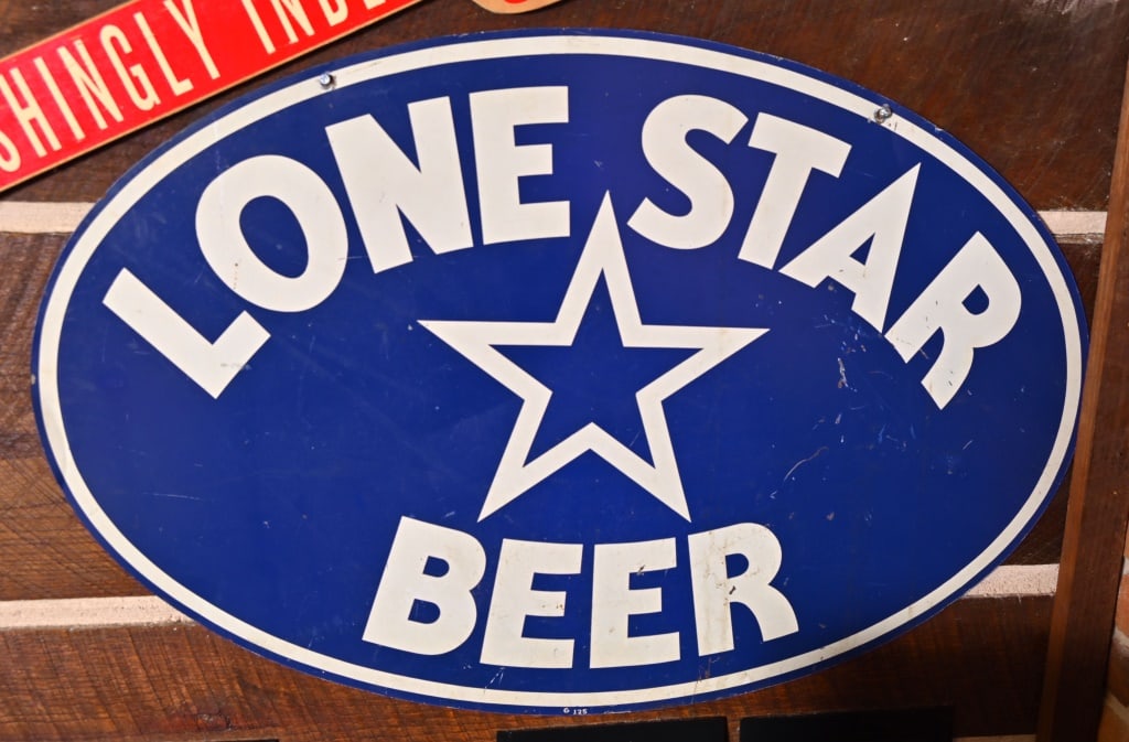 Lone Star Beer Oval Tin Sign (1 of 1)