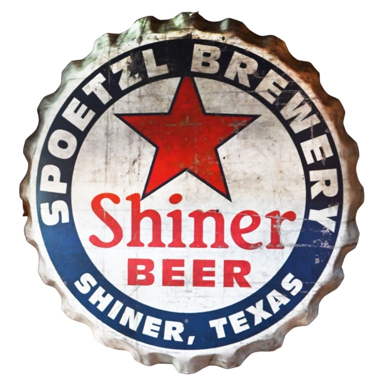 Shiner Beer Bottle Cap Tin Sign (1 of 5)