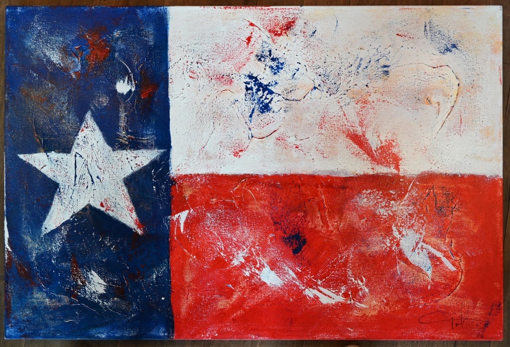 Texas Flag Oil Painting by Taft McWhorter (1 of 5)