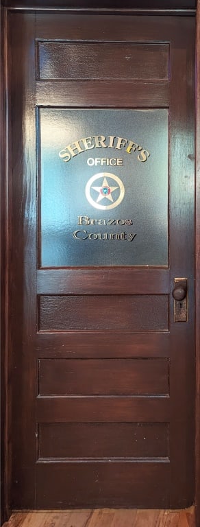 Antique Sheriff's Office Door Brazos County Texas (1 of 8)