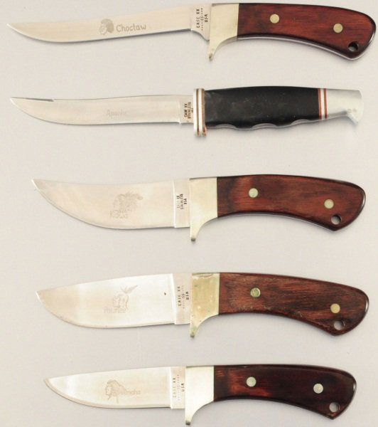Collection of 5 Case XX Indian Hunting Knives