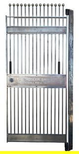 Federal Reserve Bank Vault Door: Federal Reserve Bank Vault Door Stainless Steel With Bronze Plate. 30" x 60". It was acquired in the early 1970’s from an architectural salvage and antique store near downtown Houston. The bars are
